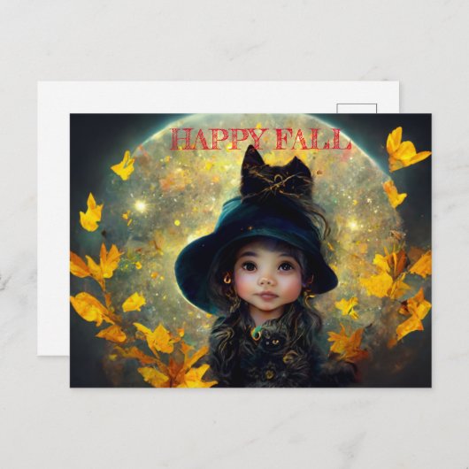 Halloween postcards for friends postkarte (Vorne/Hinten)
