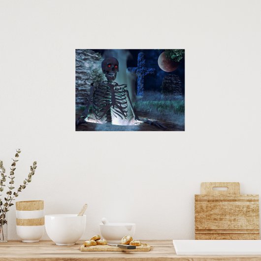 Halloween Poster Beängstigend Skeleton Poster (Küche)