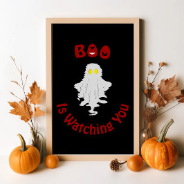 Halloween Poster | Boo beobachtet dich
