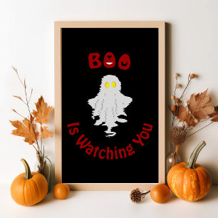 Halloween Poster   Boo beobachtet dich
