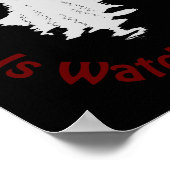 Halloween Poster | Boo beobachtet dich (Ecke)