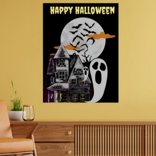 Halloween-Poster für Spuk Haus und fliegende Flede Poster
