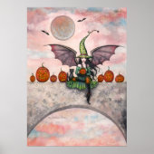 Halloween Poster Hexenkatze Jack-O-Lanterns (Vorne)