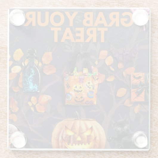 Halloween Poster - Ideal für Trick- oder Treatdeko Glasuntersetzer (Rückseite)