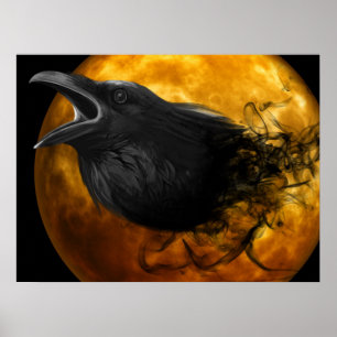 Halloween Poster-Raven Poster