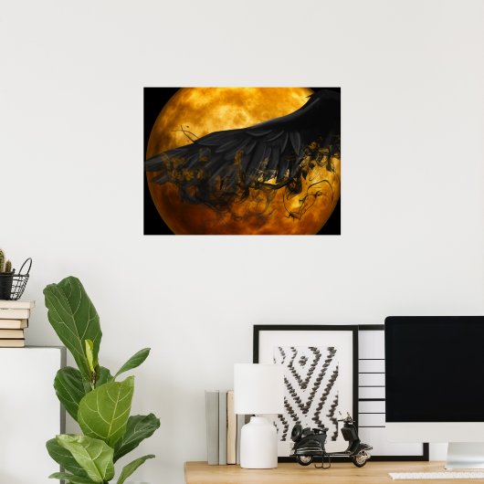 Halloween Poster-Raven Poster (Heimbüro)