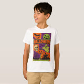 Halloween Poster Style Bekleidung Vintage Einheit T-Shirt (Vorne ganz)