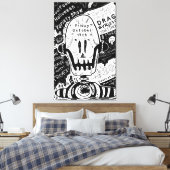 Halloween-Posterdesign Leinwanddruck (Insitu (Schlafzimmer))