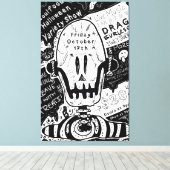 Halloween-Posterdesign Leinwanddruck (Insitu (Holzboden))