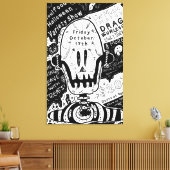 Halloween-Posterdesign Leinwanddruck (Insitu (Wohnzimmer))