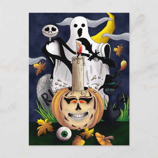Halloween Postkarte (Vorderseite)