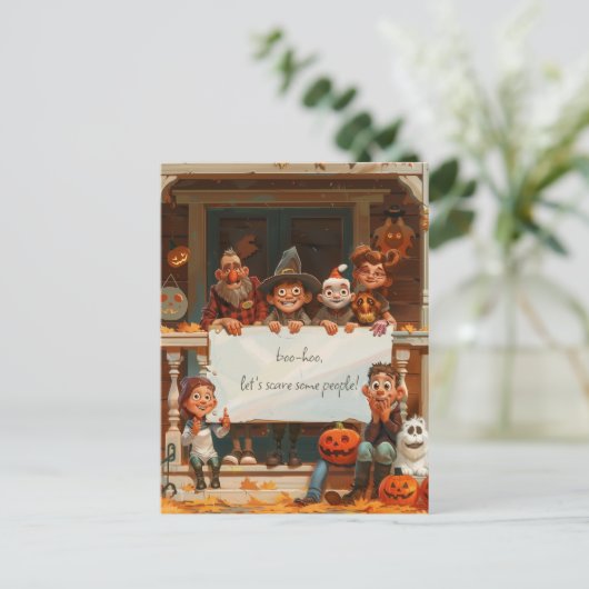 Halloween Postkarte (Stehend Vorderseite)