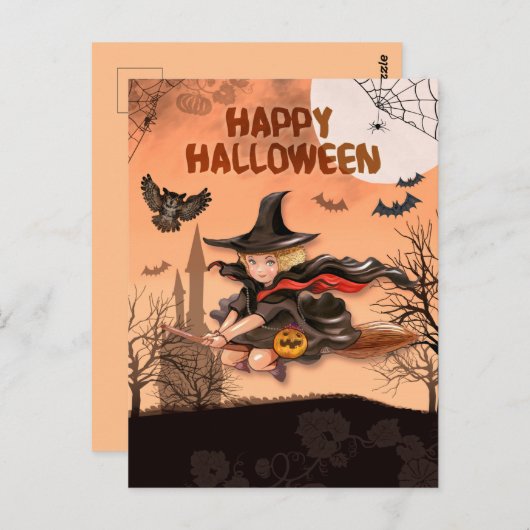 Halloween Postkarte (Vorne/Hinten)