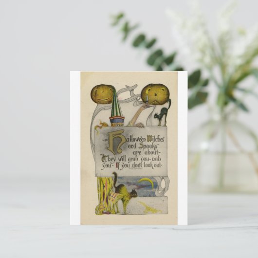 Halloween Postkarte (Stehend Vorderseite)