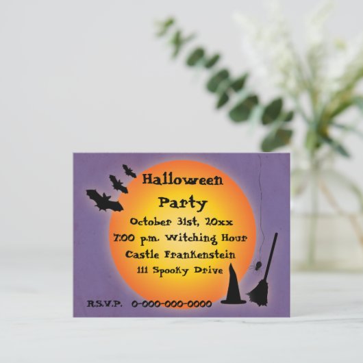 Halloween Postkarte (Stehend Vorderseite)