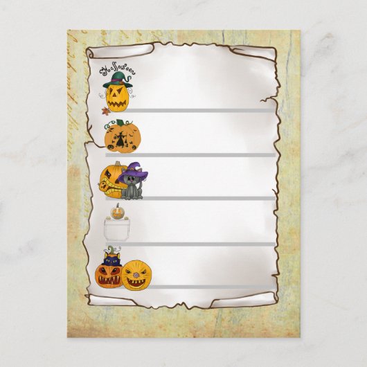 Halloween Postkarte (Vorderseite)