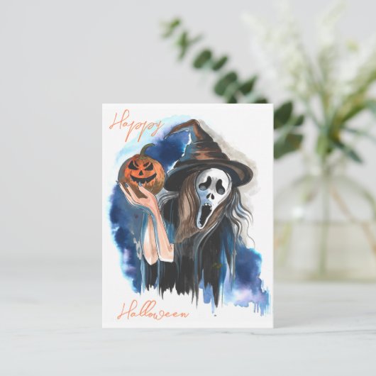 Halloween Postkarte (Stehend Vorderseite)