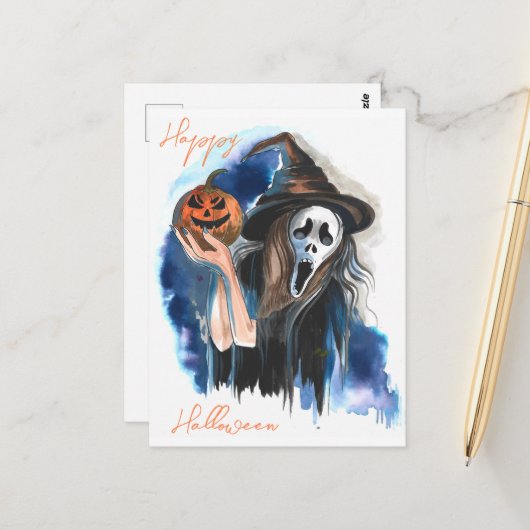 Halloween Postkarte (Vorderseite/Rückseite Beispiel)