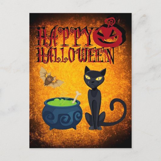 Halloween Postkarte (Vorderseite)
