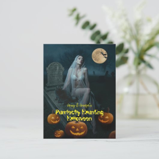 Halloween Postkarte (Stehend Vorderseite)