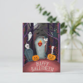 Halloween Postkarte (Stehend Vorderseite)