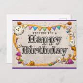 Halloween Postkarte (Vorne/Hinten)