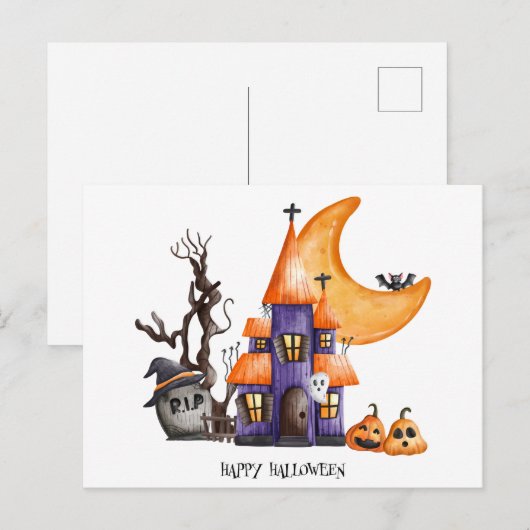 Halloween Postkarte (Vorne/Hinten)