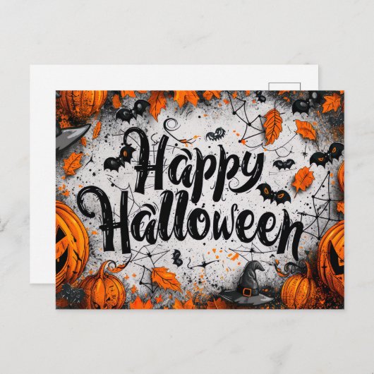 Halloween Postkarte (Vorne/Hinten)