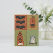 Halloween Postkarte (Stehend Vorderseite)