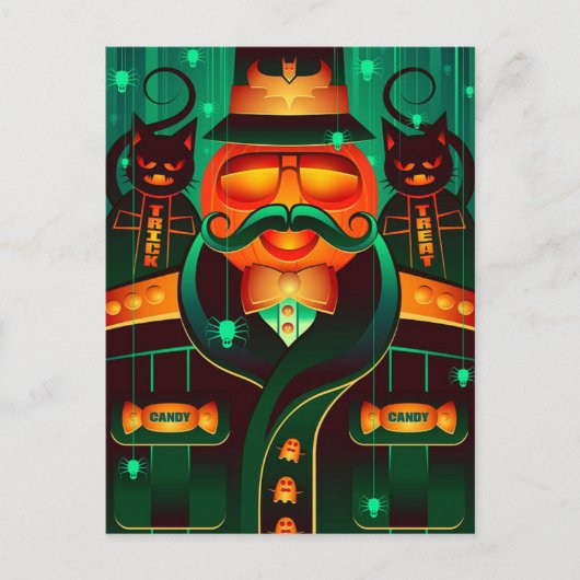 Halloween Postkarte (Vorderseite)