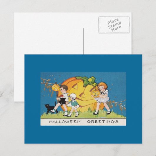 Halloween Postkarte (Vorne/Hinten)