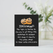 Halloween Postkarte (Stehend Vorderseite)