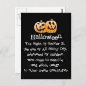 Halloween Postkarte (Vorne/Hinten)