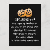 Halloween Postkarte (Vorderseite)