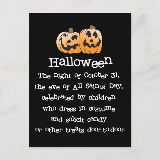 Halloween Postkarte (Vorderseite)