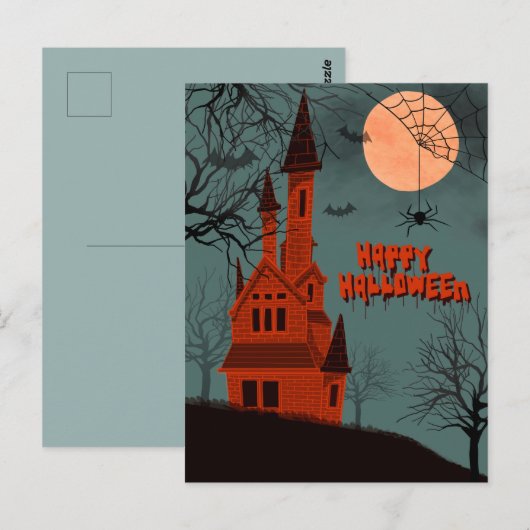 Halloween Postkarte (Vorne/Hinten)