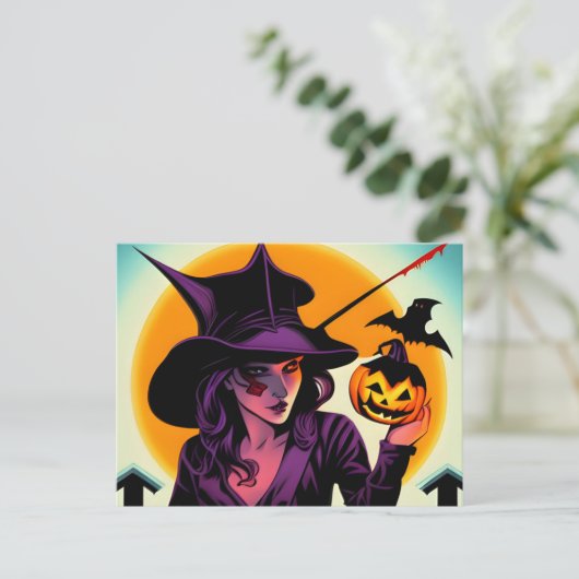 Halloween Postkarte (Stehend Vorderseite)