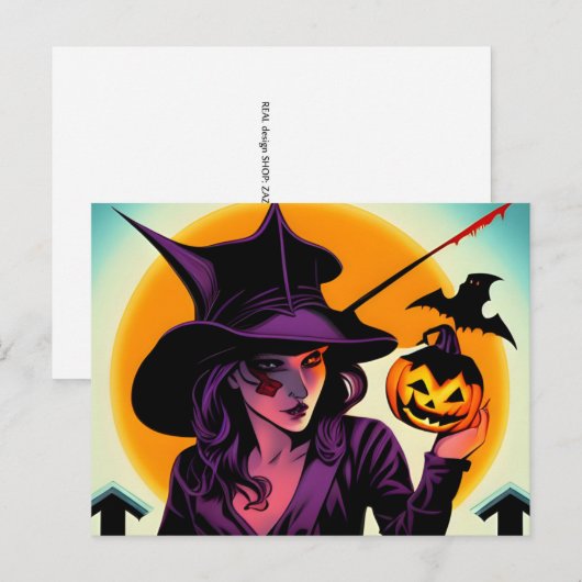 Halloween Postkarte (Vorne/Hinten)
