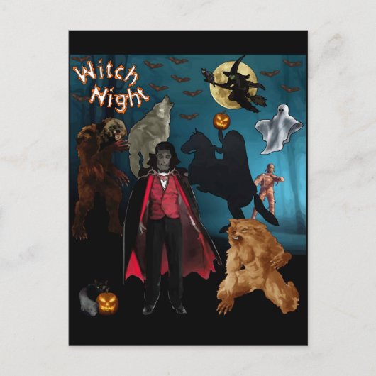 Halloween Postkarte (Vorderseite)