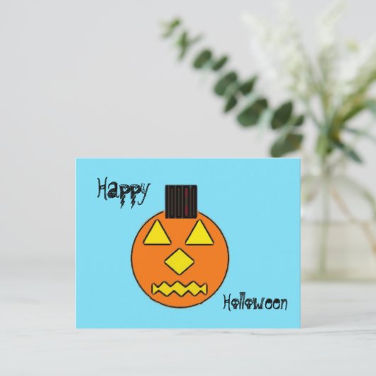 Halloween Postkarte (Stehend Vorderseite)