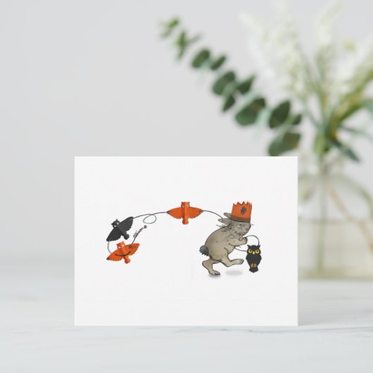 Halloween Postkarte (Stehend Vorderseite)