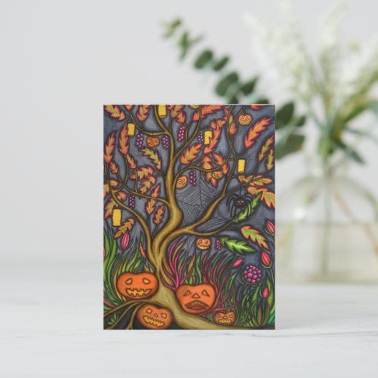 Halloween Postkarte (Stehend Vorderseite)