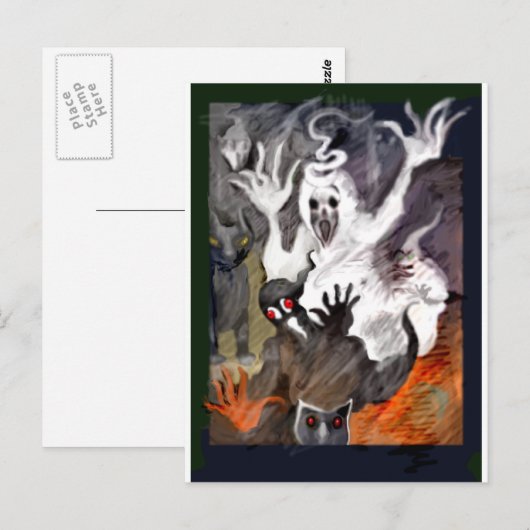 Halloween Postkarte (Vorne/Hinten)