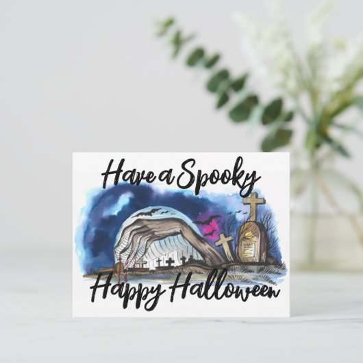 Halloween Postkarte (Stehend Vorderseite)