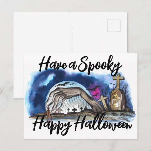 Halloween Postkarte (Vorne/Hinten)