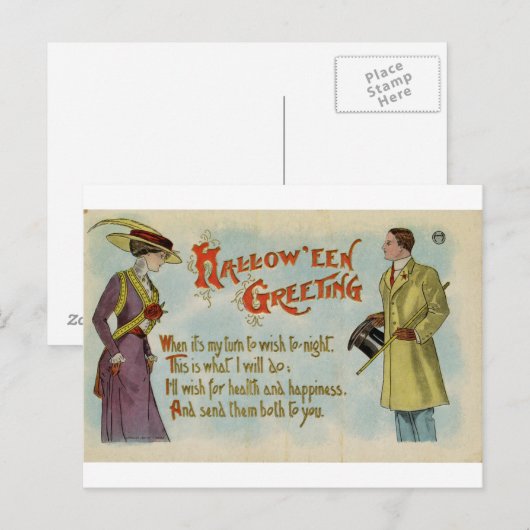 Halloween Postkarte (Vorne/Hinten)