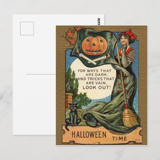 Halloween Postkarte (Vorne/Hinten)