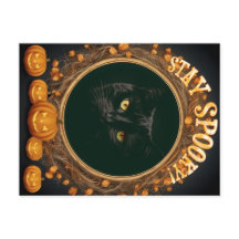 Halloween Postkarte. Bleibe spukhaft!