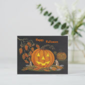 Halloween, Postkarte, Chipmunk, Jack-o-Lantern Postkarte (Stehend Vorderseite)