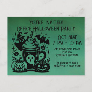 Halloween Postkarte, Einladung, Halloween-Party, Postkarte